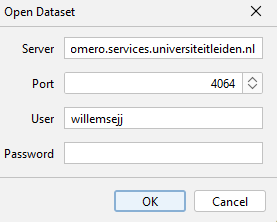Login screen